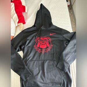 Nike Unisex Dri-Fit Georgia Bulldogs team logo Hoodie- M- black